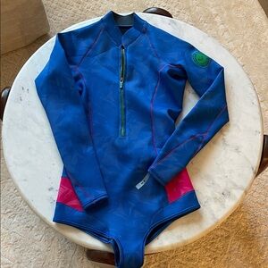 Roxy Blue and Pink Surf Wetsuit